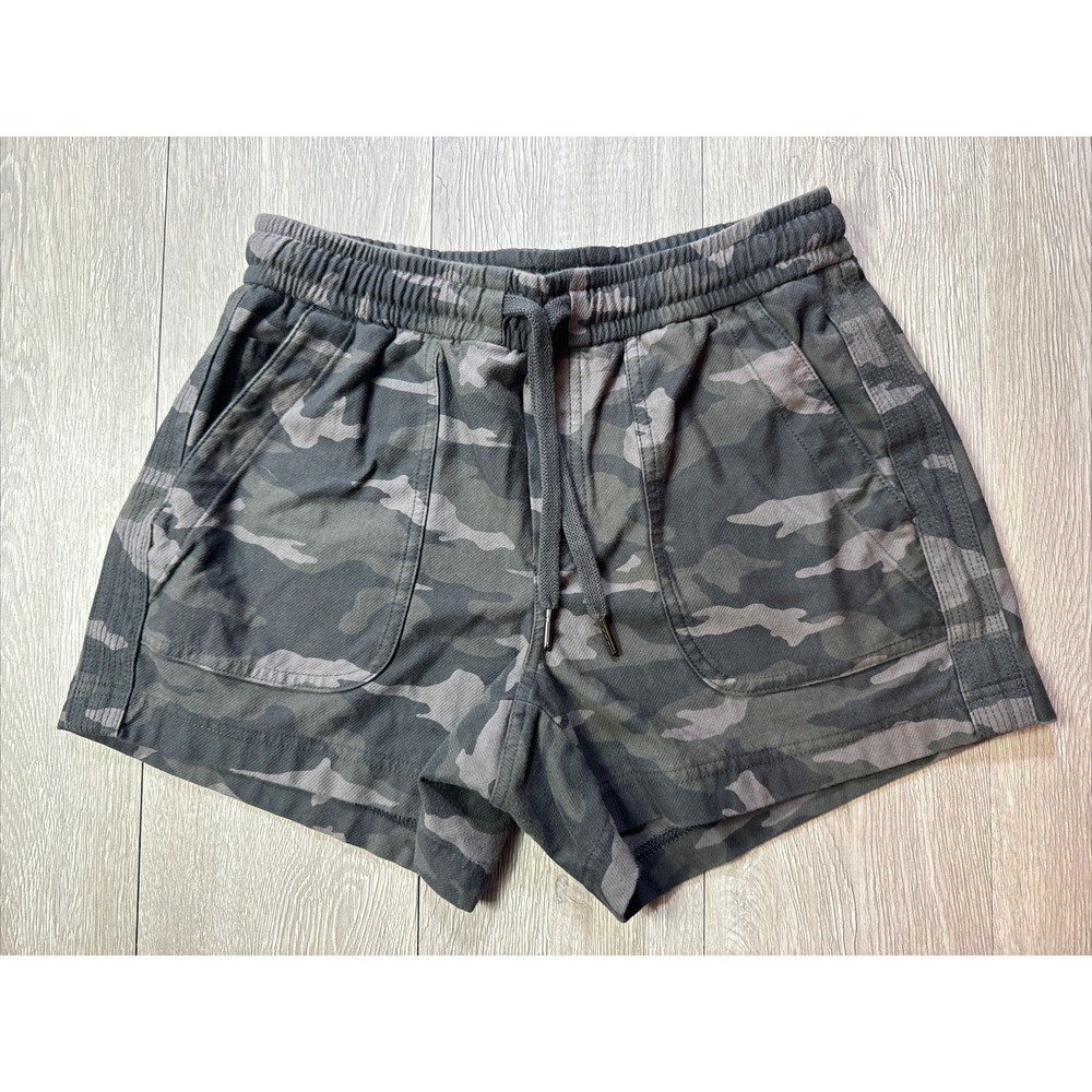 Athleta Women's 2 Shorts Camouflage Camo Woven‎ Cotton Stretch 4" Inseam